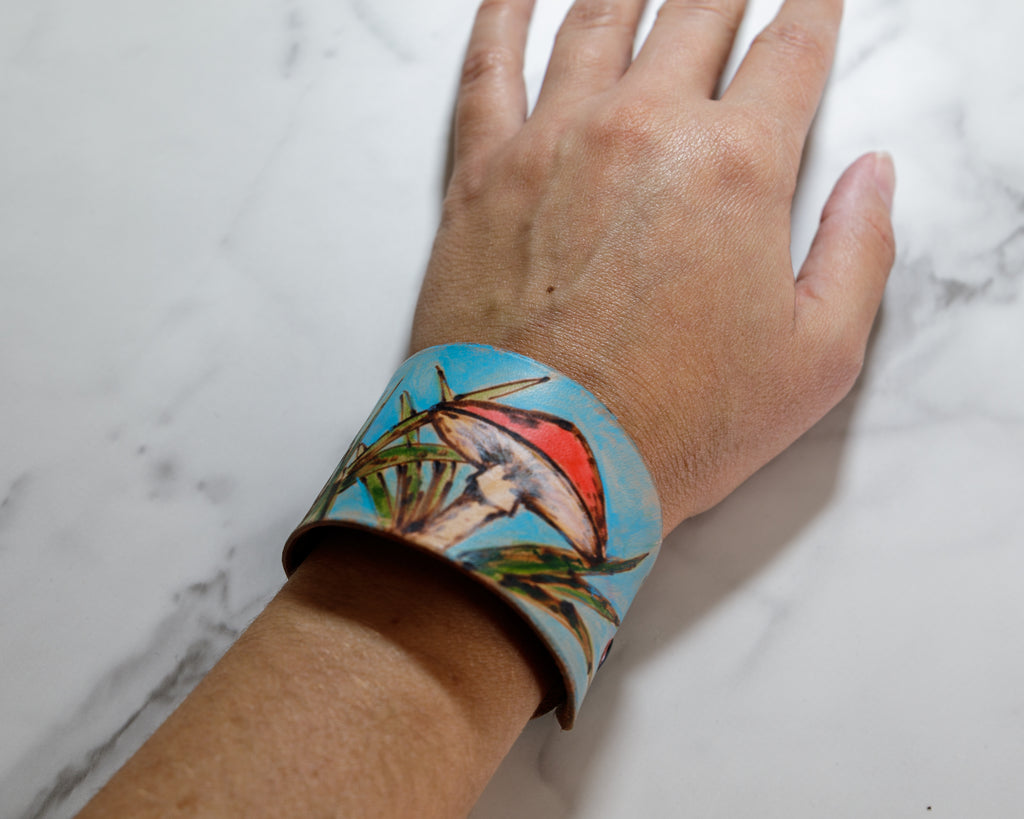 Leather Cuff Bracelets-Narrow