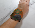 Medallion Leather Cuff Bracelets
