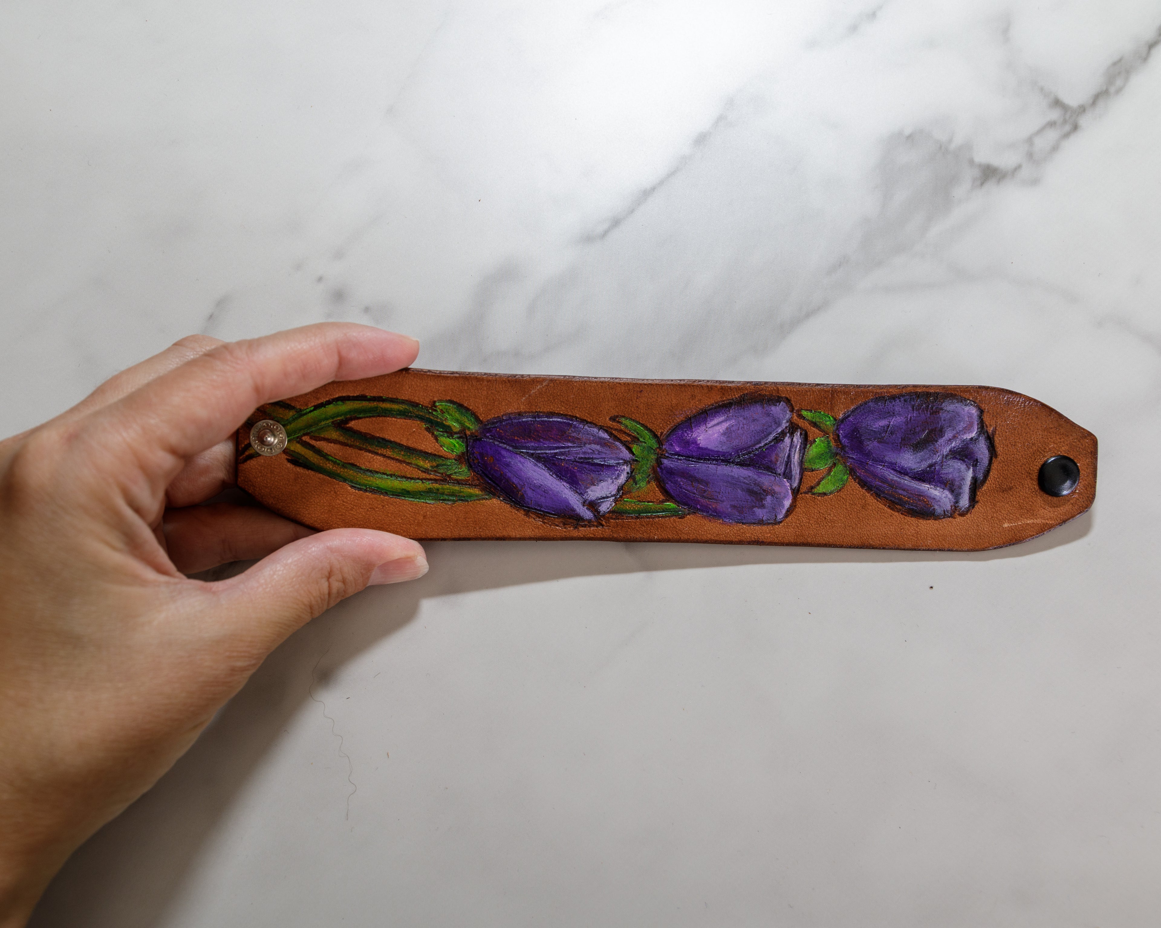 Leather Cuff Bracelets-Narrow