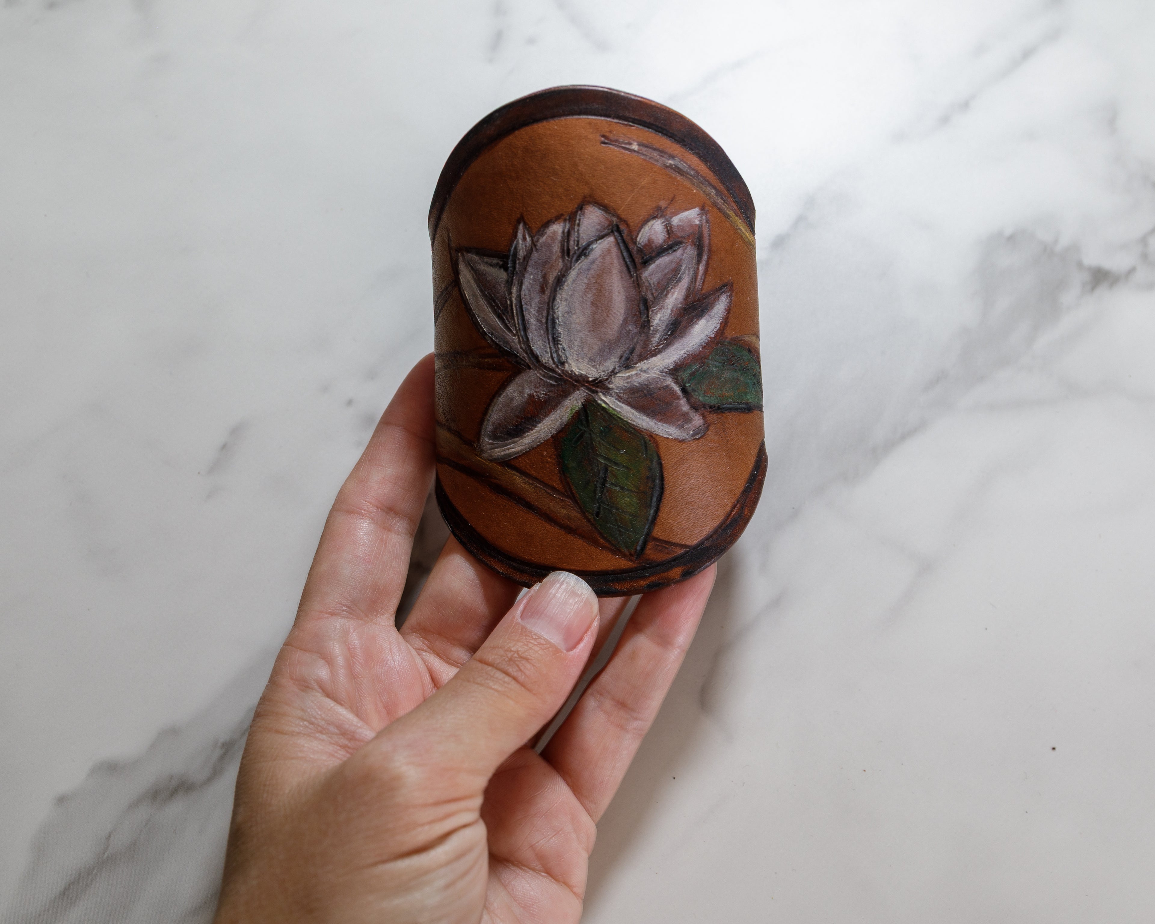 Medallion Leather Cuff Bracelets