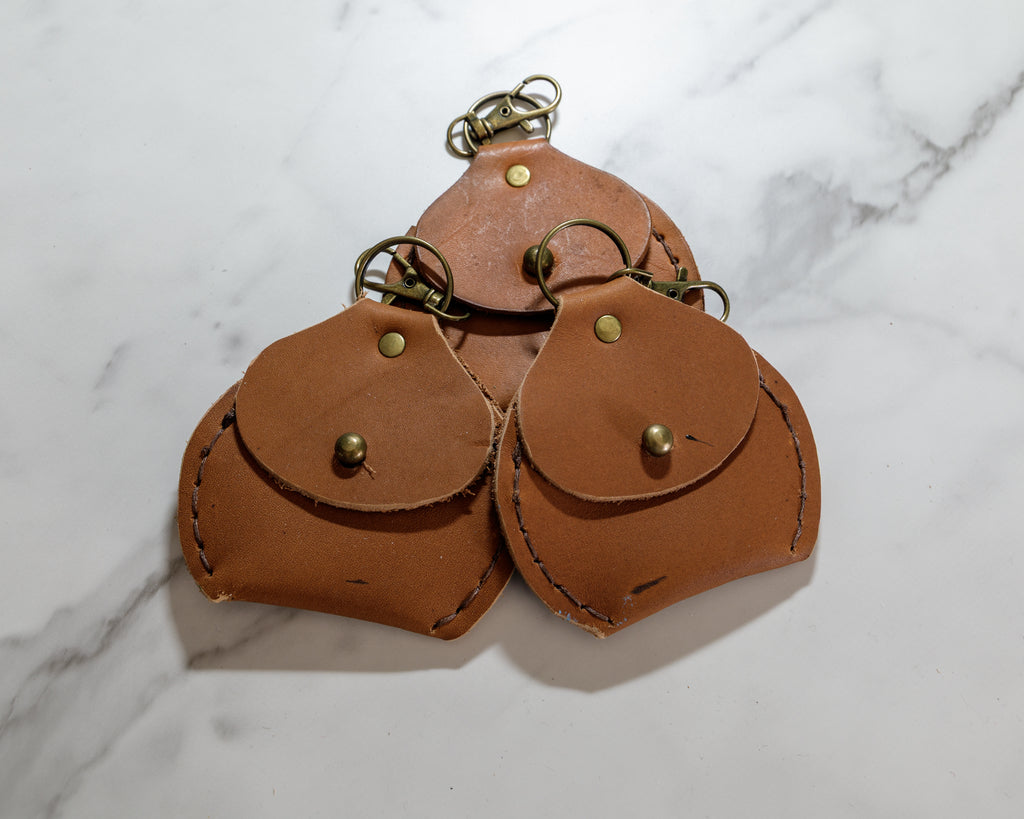 Leather Keychain Coin Pouch