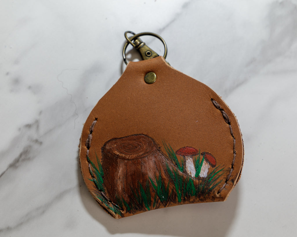 Leather Keychain Coin Pouch