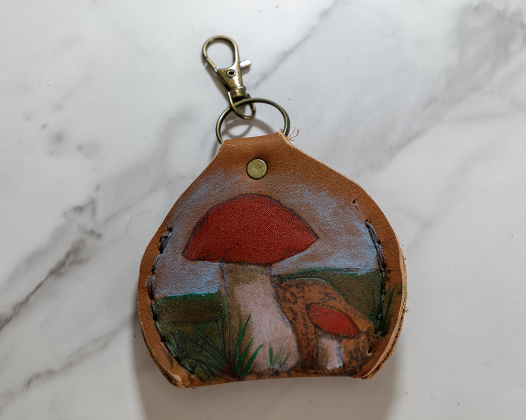 Leather Keychain Coin Pouch