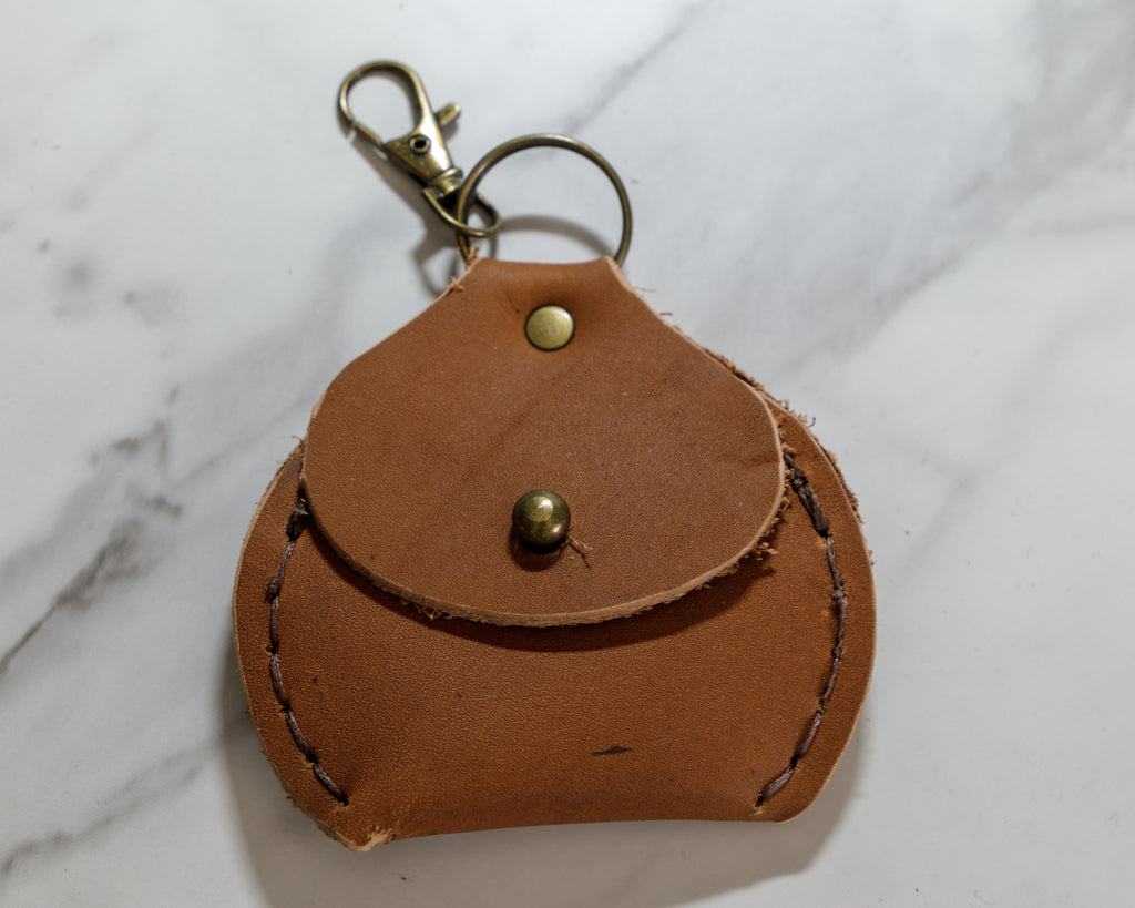Leather Keychain Coin Pouch