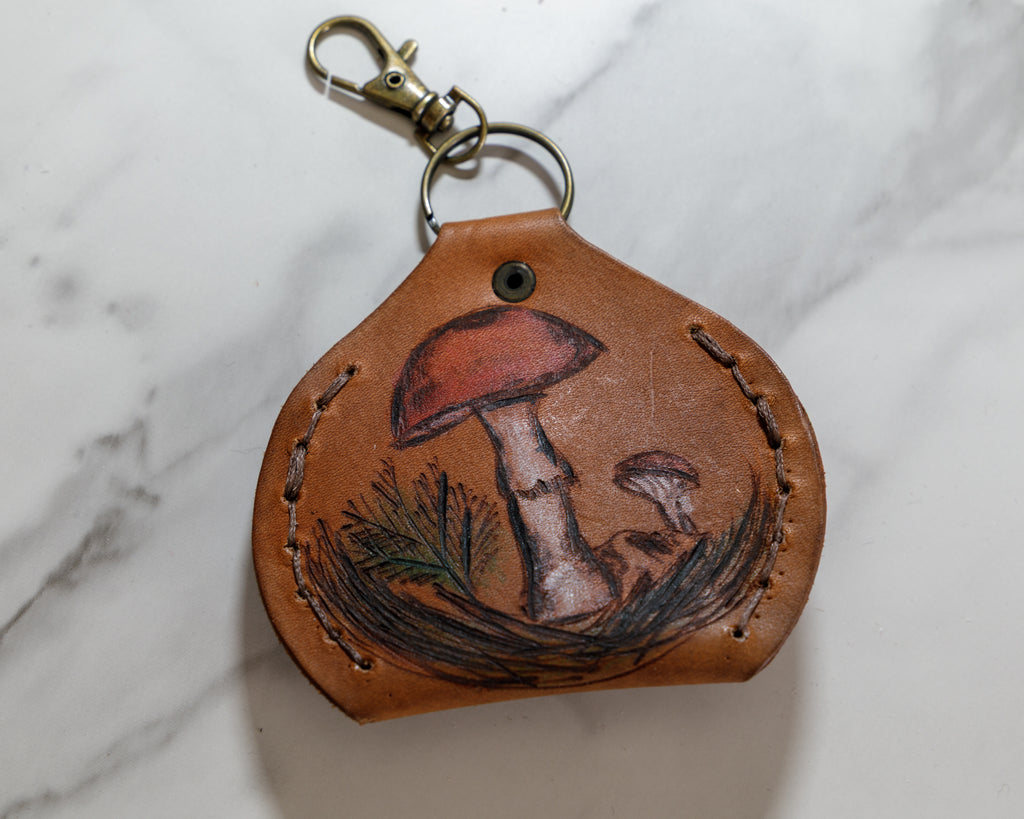 Leather Keychain Coin Pouch
