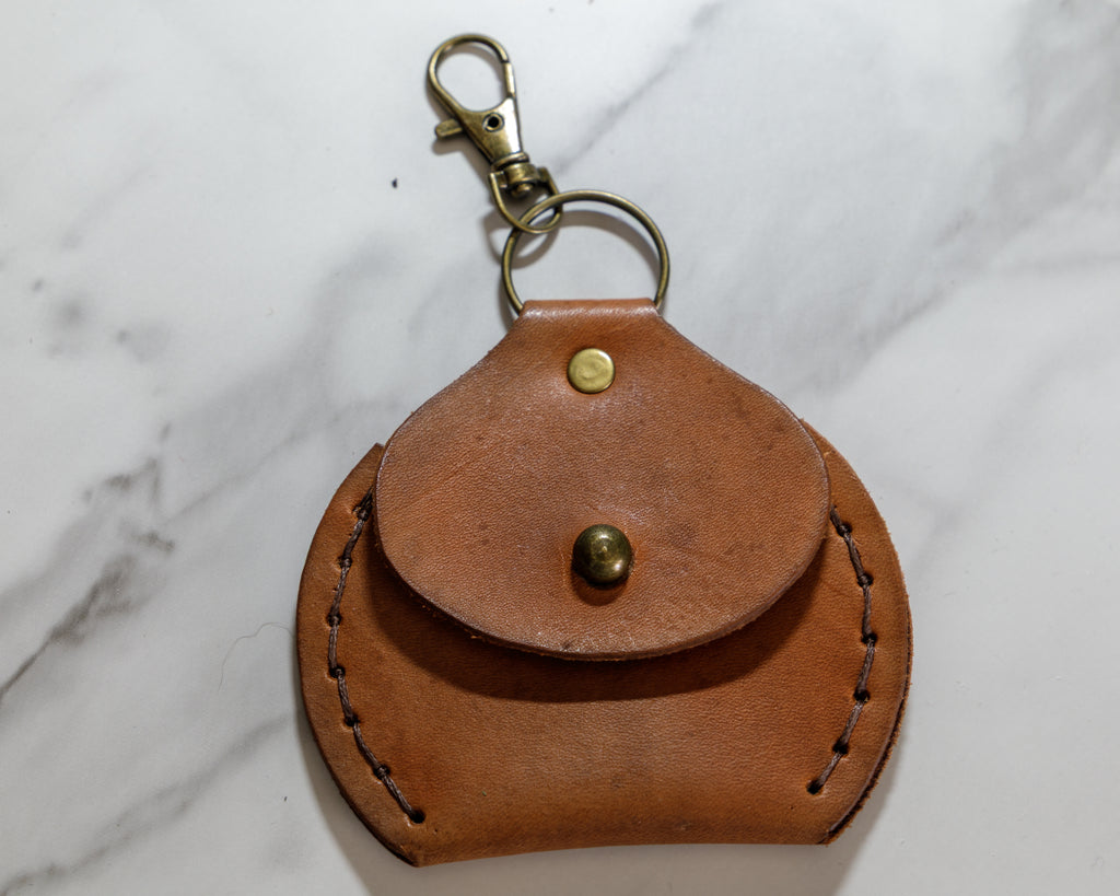 Leather Keychain Coin Pouch