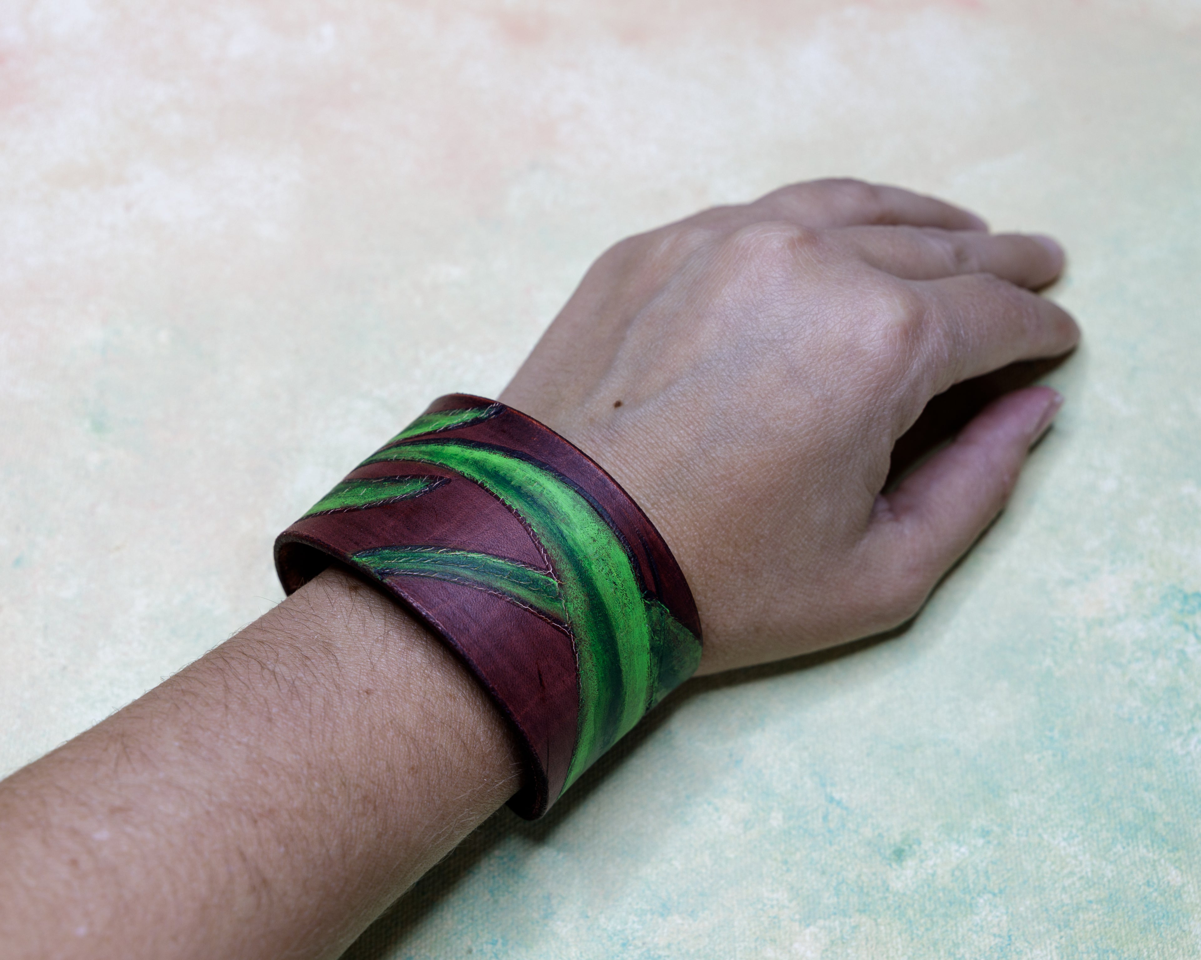 Leather Cuff Bracelets-Narrow