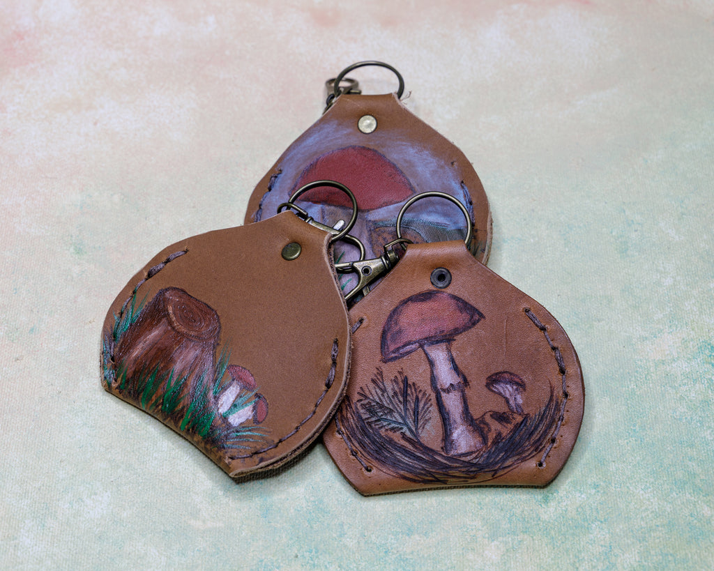 Leather Keychain Coin Pouch
