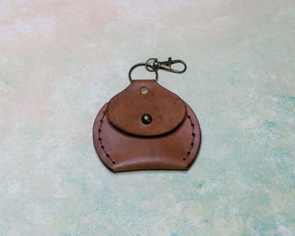 Leather Keychain Coin Pouch