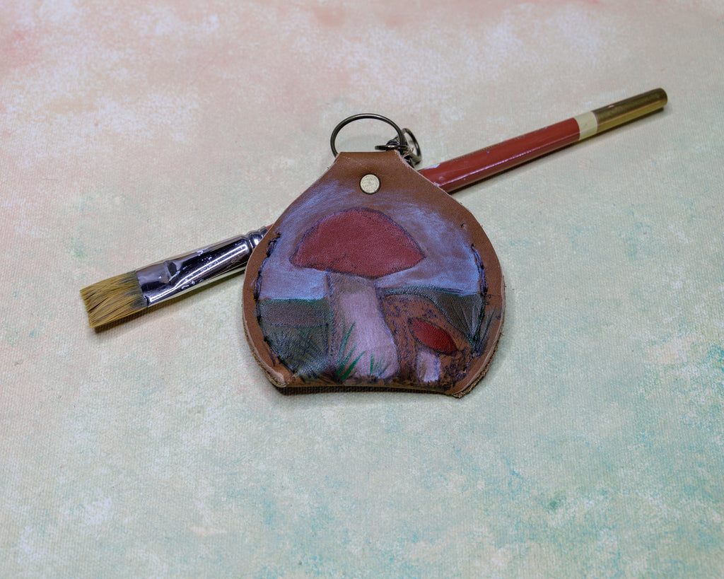 Leather Keychain Coin Pouch