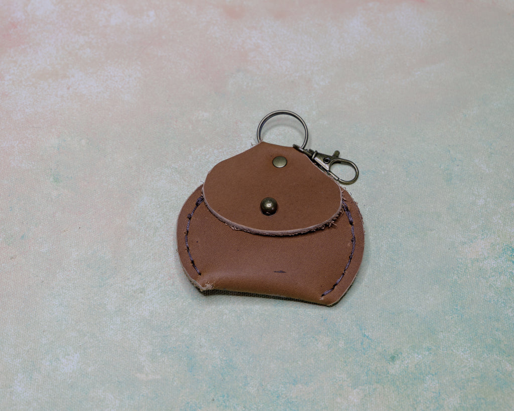 Leather Keychain Coin Pouch