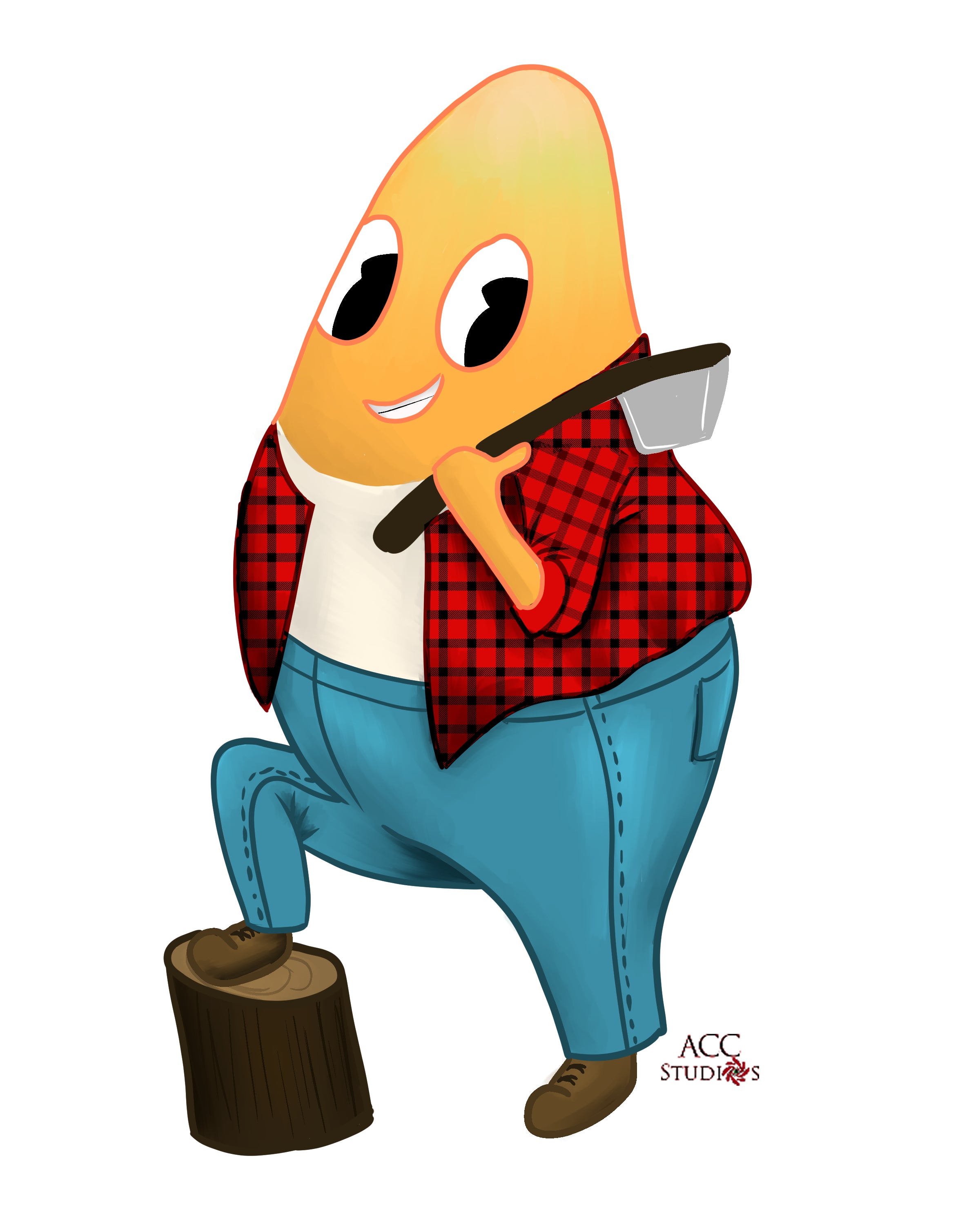 Mango Boy Lumberjack Art Print