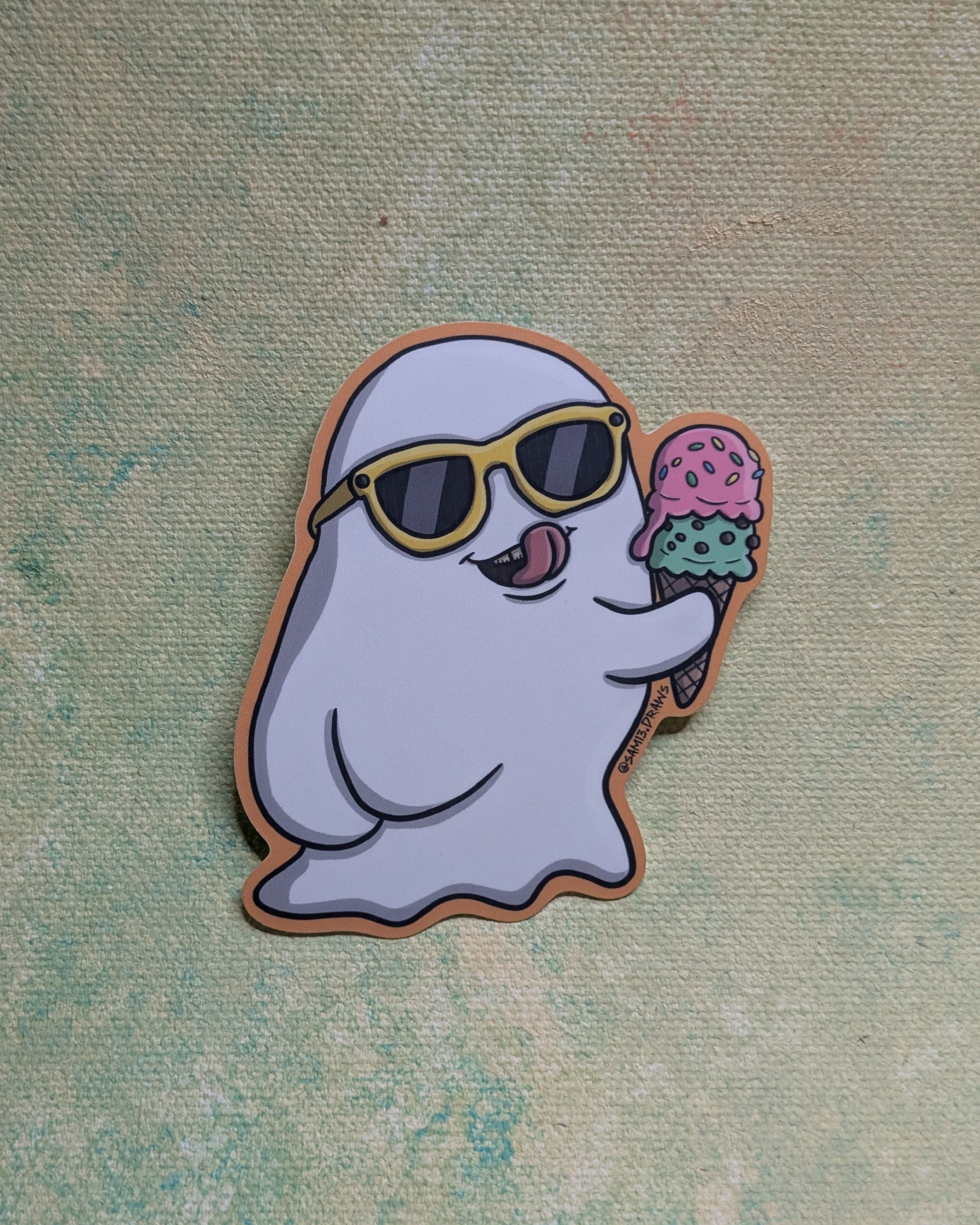 Sun's Out Buns Out Ghost Summerween Sticker