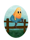 Fence Sittin' Mango Boy Art Print
