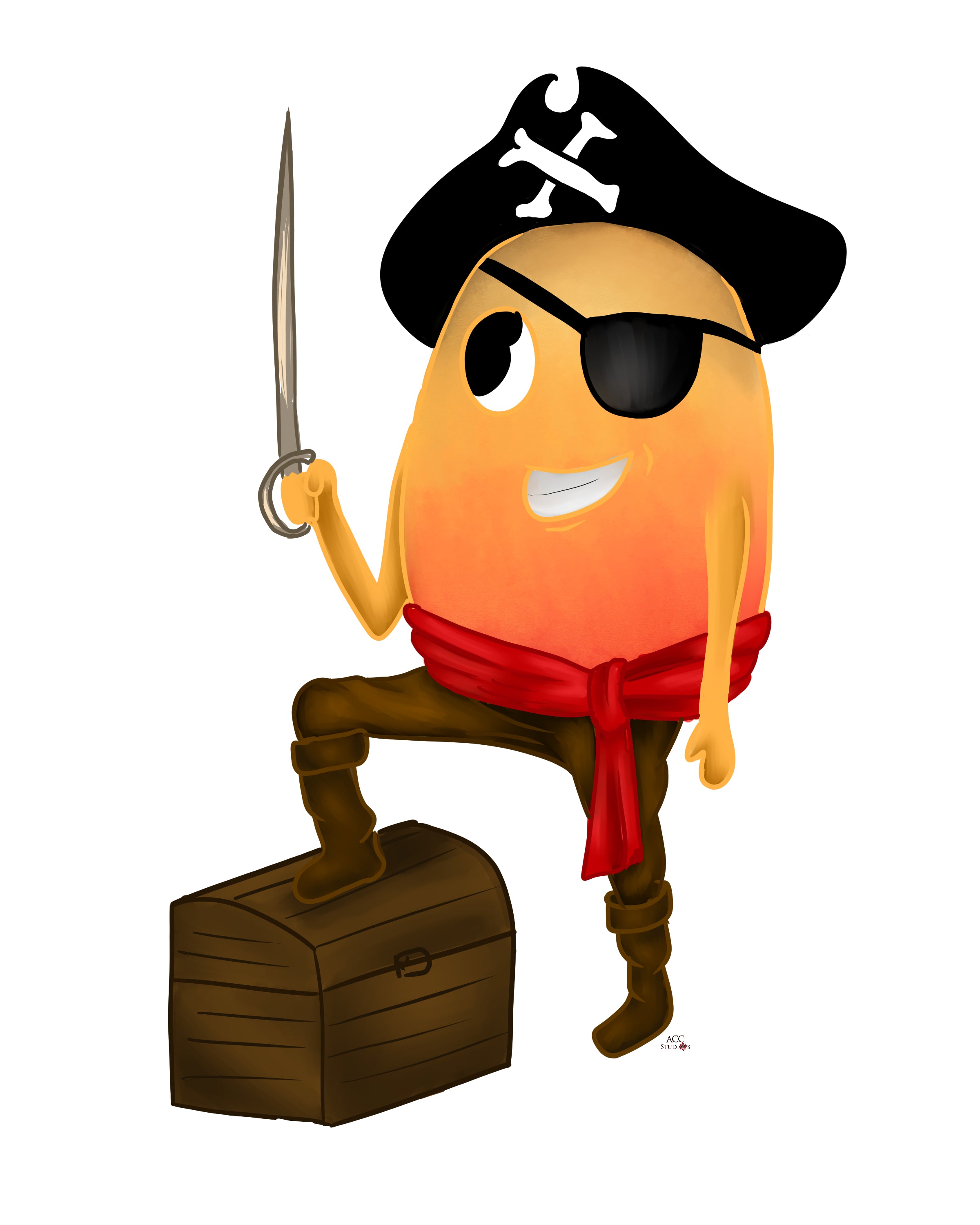 Pirate Mango Boy Art Print