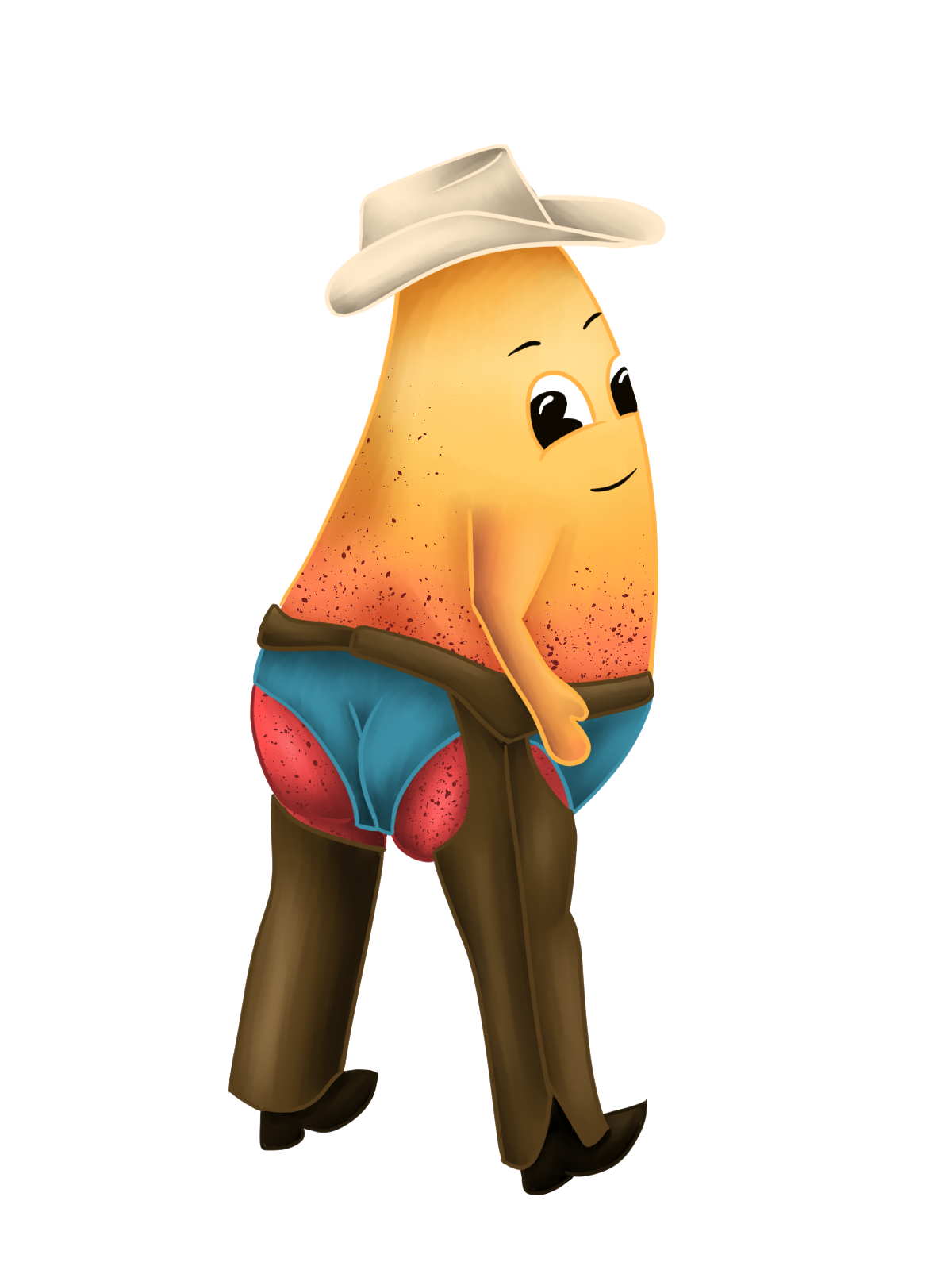 Cheeky Cowboy Art Print